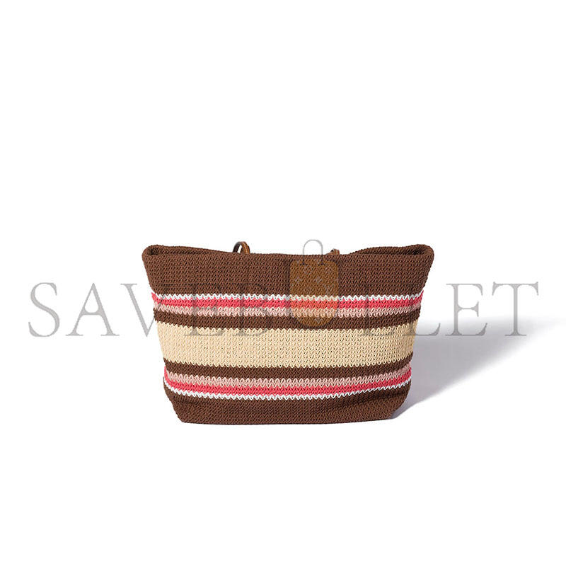 MIU MIU RAFFIA-EFFECT WOVEN TOTE BAG 5BG228 (40*34*16cm)